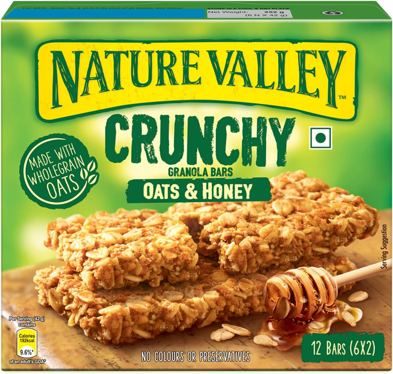 Nature Valley Crunchy Granola Bars, Oat N Honey 252g