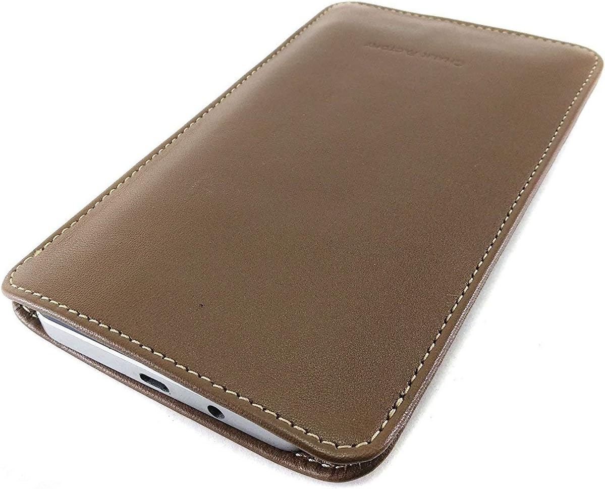 Chalk Factory Genuine Leather Mobile Case, Pouch for Samsung Galaxy A Series (A70, Tan)