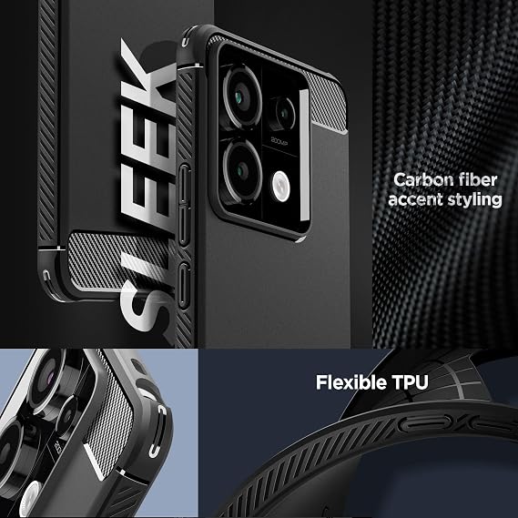 Spigen Rugged Armor Designed for Redmi Note 13 Pro Case (2023) - Matte Black