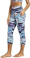 Vista 93 de ODODOS - Leggings capri de cintura alta para mujer con bolsillos, control de abdomen, no se transparentan, para entrenamiento atlético, running
