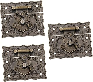 Door Hasp 3Pcs Retro Wine Cabinet Lock Buckle Buckle Latch Box Lock Buckle Retro Buckle Latch Box Hasp for Home Door