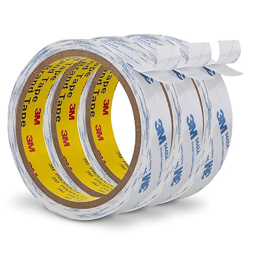 Miniatura 9 de Bulina Cinta de doble cara de 1 pulgada x 32.8 pies 9448A cinta de tejido de doble revestimiento para manualidades, color blanco para tira de luz