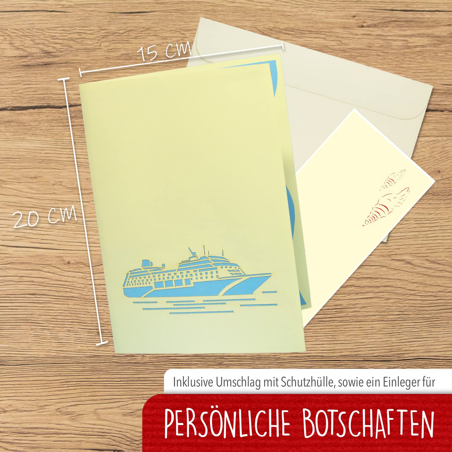 LINPopUp®, Carte Pop Up Bateau, Anniversaire, Carte D'anniversaire, Bon