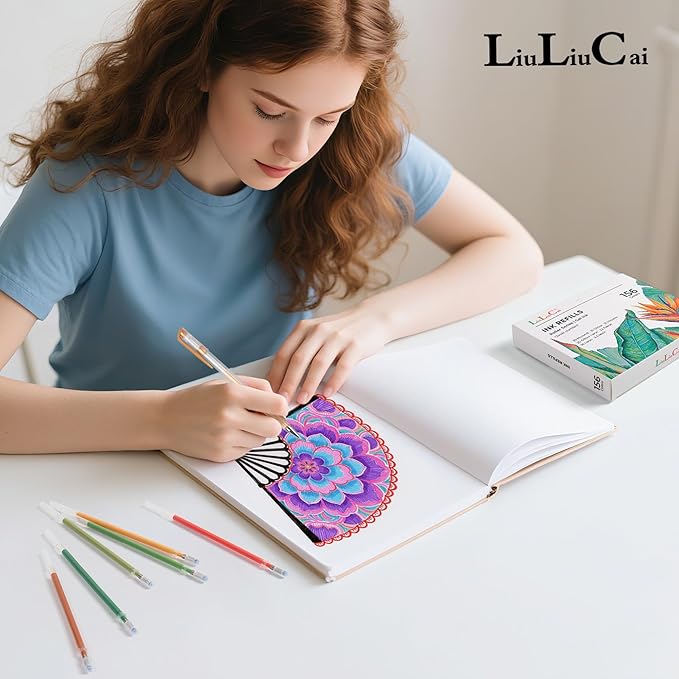 Recambios de bolígrafo de gel glitter LIULIUCAI, 156 colores miniatura 2