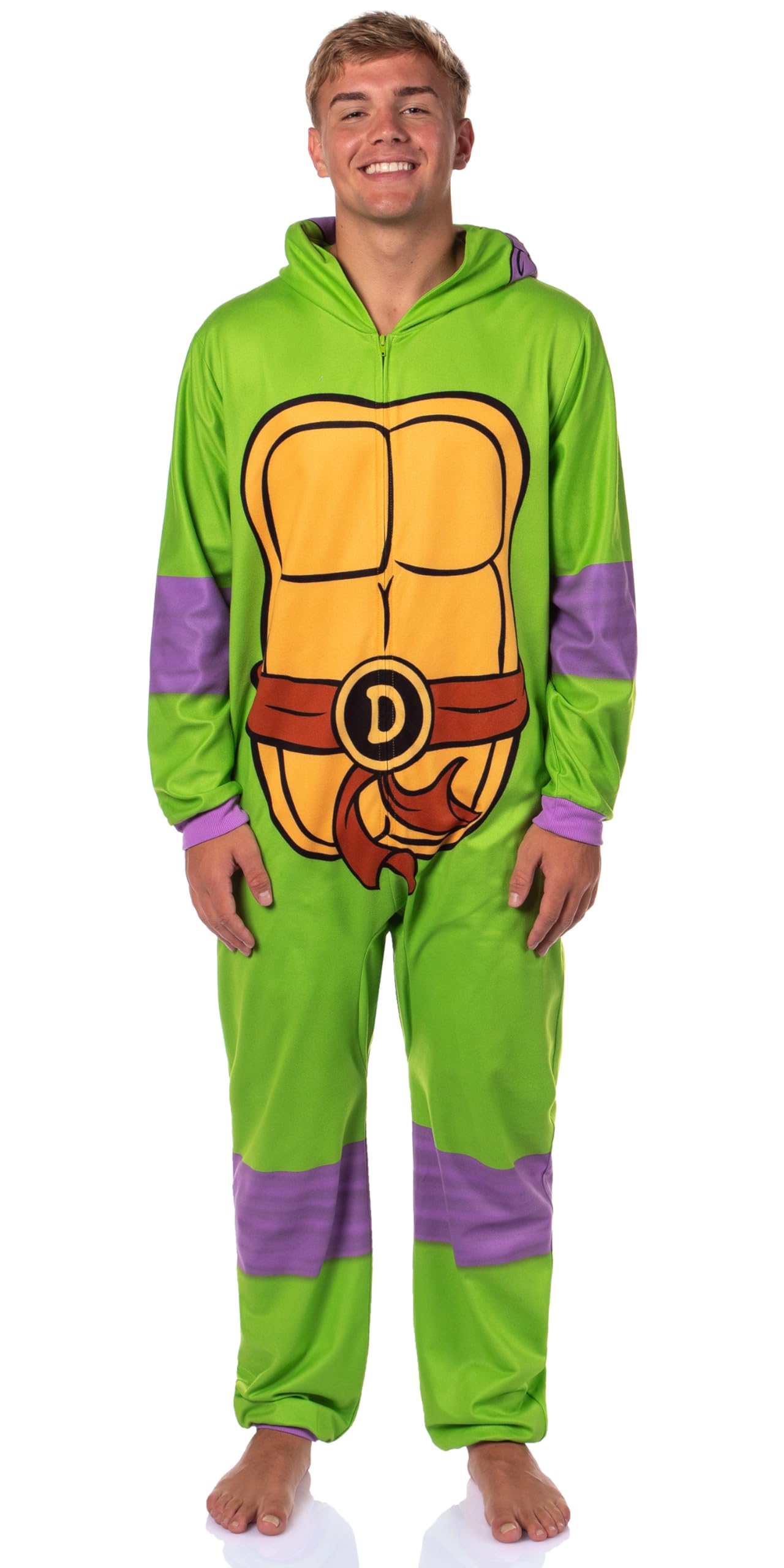 INTIMO Disfraz de las Tortugas Ninja con capucha para hombre, pijama para dormir para adultos