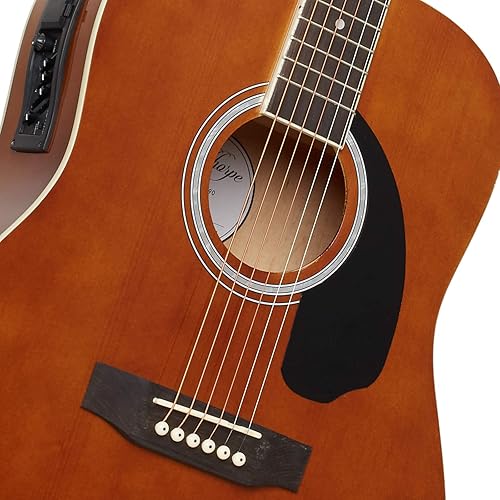 Miniatura 4 de Ashthorpe - Guitarra acústica eléctrica Dreadnought de tamaño completo  maderas premium