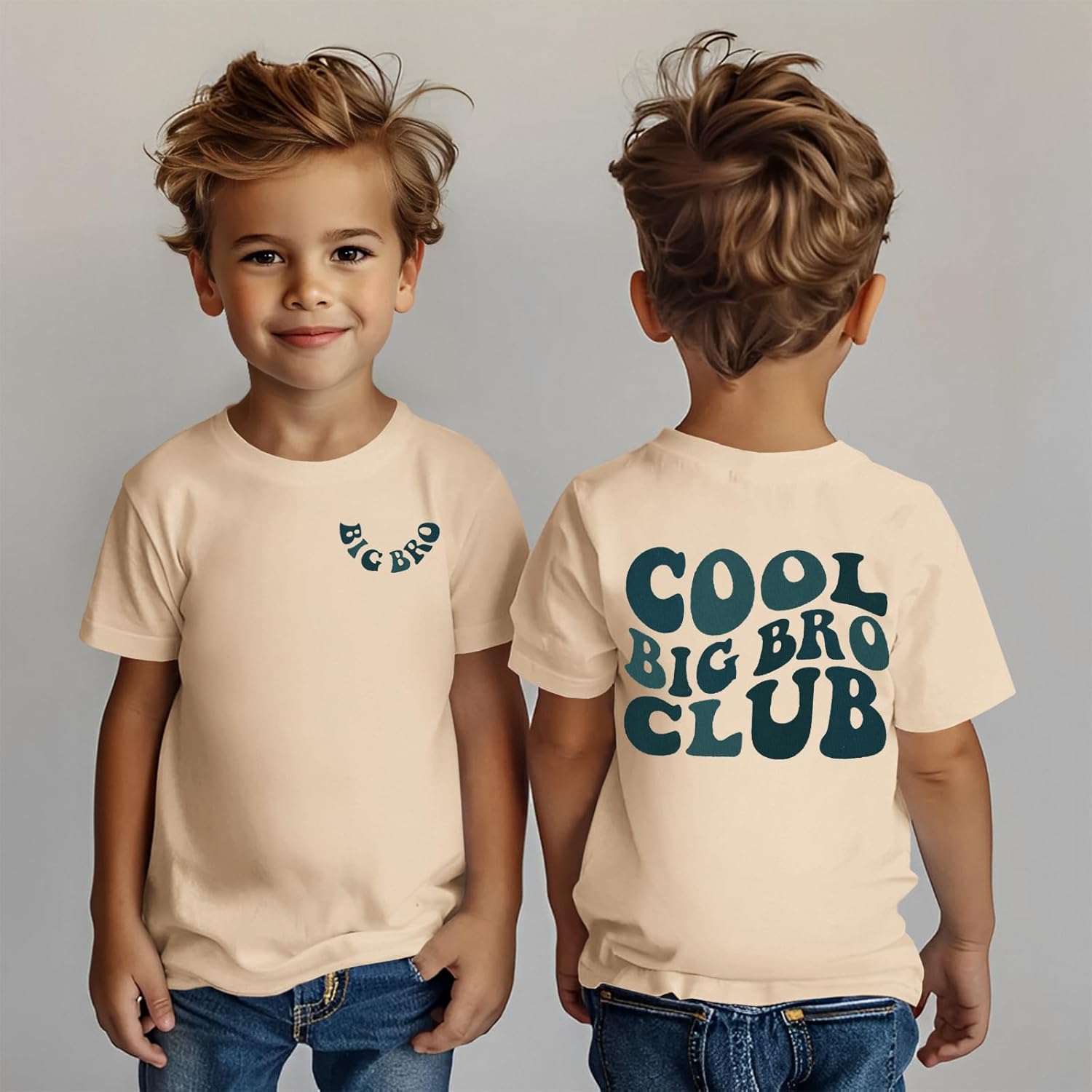 BOUTIKOME Big Brother Shirts Toddler Baby Boy Cool Big Bro Club T-Shirt Summer Tees Announcement Outfit Short Sleeve Tops - Image 2