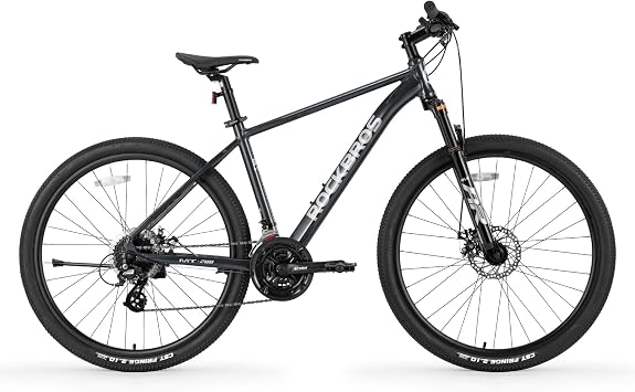 ROCKBROS MT·200 27.5 Mountain Bike 24 Speeds 16/18/21 Inch Lightweight Aluminium Frame Bicycle For Adult ALTUS M310 8 Speed Gears, Lock-Out Suspension Fork, Disc Brakes