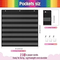 Vista 3 de Juego de tabla de bolsillo para calendario de aula Fulmoon con bolsillo para carteles de calendario, estaciones, festivales, clima, fecha y bolsa