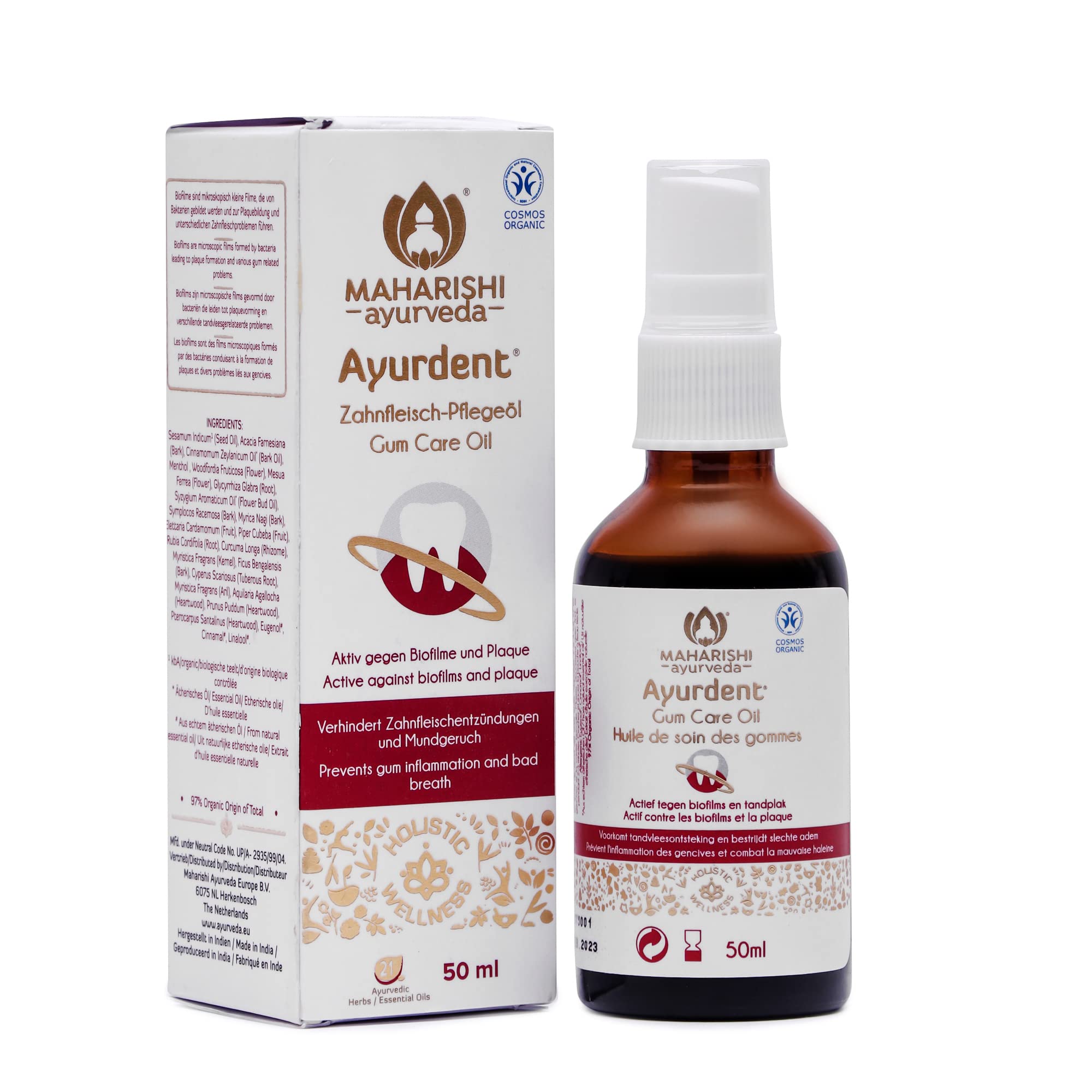 Maharishi Ayurveda Ayurdent Gum Care Oil - 100% Natural Oil Mouthwash for Soothing Dental Care, Anti-Plaque, Organic Sesame Oil-Based (50 ml) (B0C6T86M4X) Amazon Price History, Amazon Price Tracker