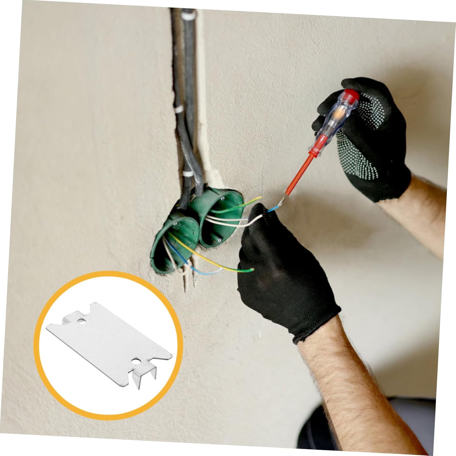 50pcs Electrical Wire Protection Nail Plates Cable Tube Protect Plates for Bulk Wire Management