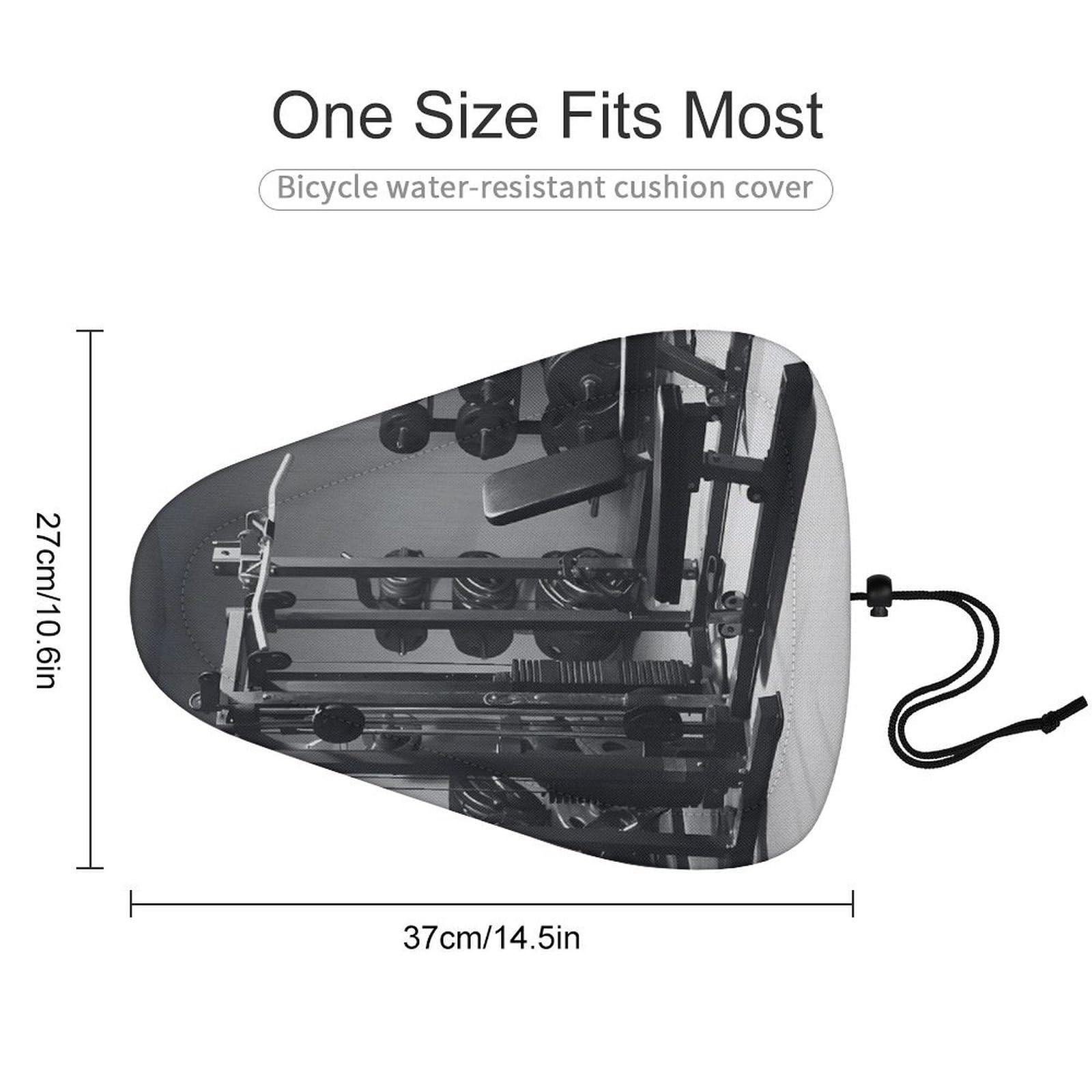 Gym Equipment Bike Seat Cover for Men Women, Waterproof & Dustproof Bike Seat Cushion with Drawstring, Adjustable Bicycle Saddle Cover for Or Rain & Sun Protection