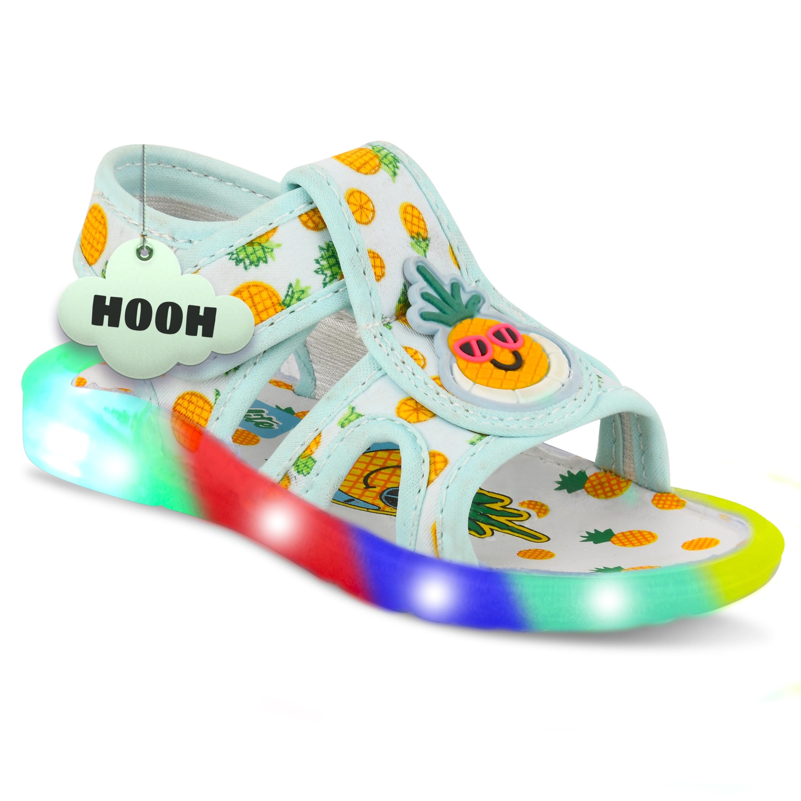 HOOH-Now comfort in FashionKids LED Light Up Sandals, Waterproof, Comfortable Insole, Bright Ankle Lights, Ideal for Summer Fun(LED Lights in Latter Part of Shoe ONLY)