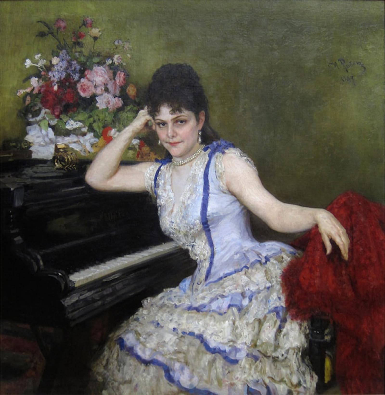 Cuadros sobre lienzo para dormitorio, poster de Sophie Menter de Repin 60x90cm 5