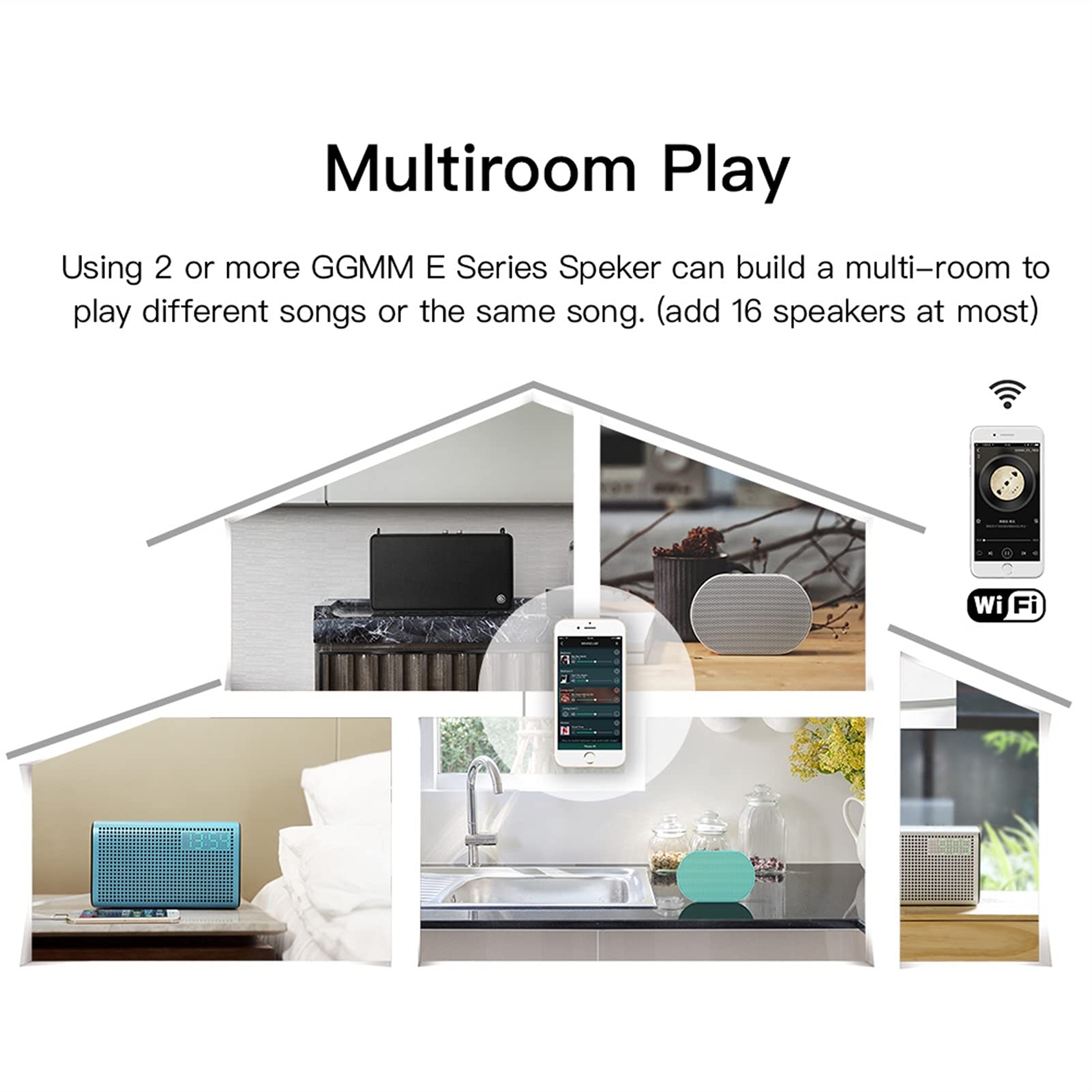 Altavoz portátil Altavoz Bluetooth portátil Altavoz Inteligente inalámbrico al Aire Libre 10W Altavoz de música estéreo Soporte de Voz Alexa 2200mAh 14H Mini (Color : White) Little Surprise