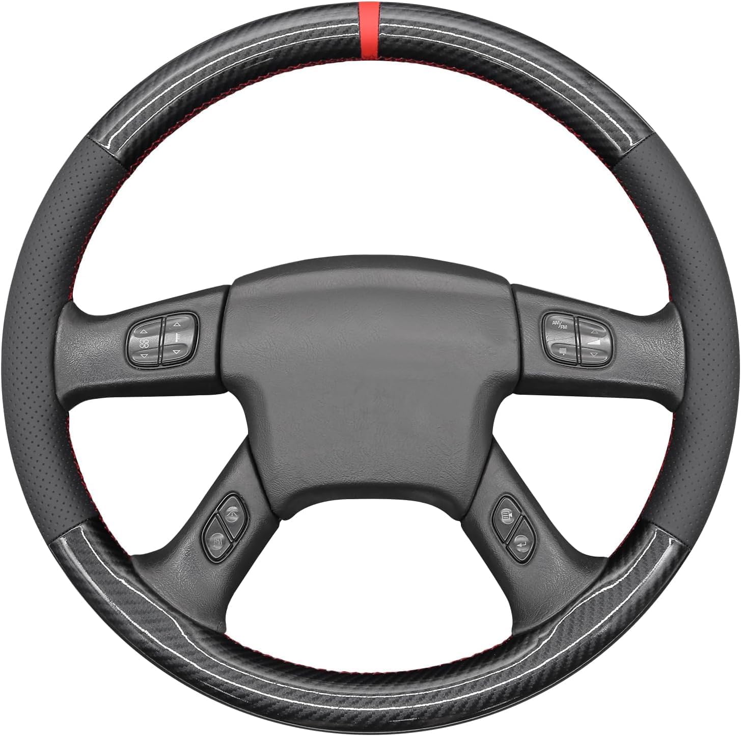 Steering Wheel Cover for Chevrolet Silverado 1500/2500/ 3500 2003-2006/ Trailblazer/Silverado 1500 2500HD 3500 Classic 2007/ GMC Sierra 1500/ Envoy XL 2002-2006/ Yukon (Yukon XL)/ Envoy