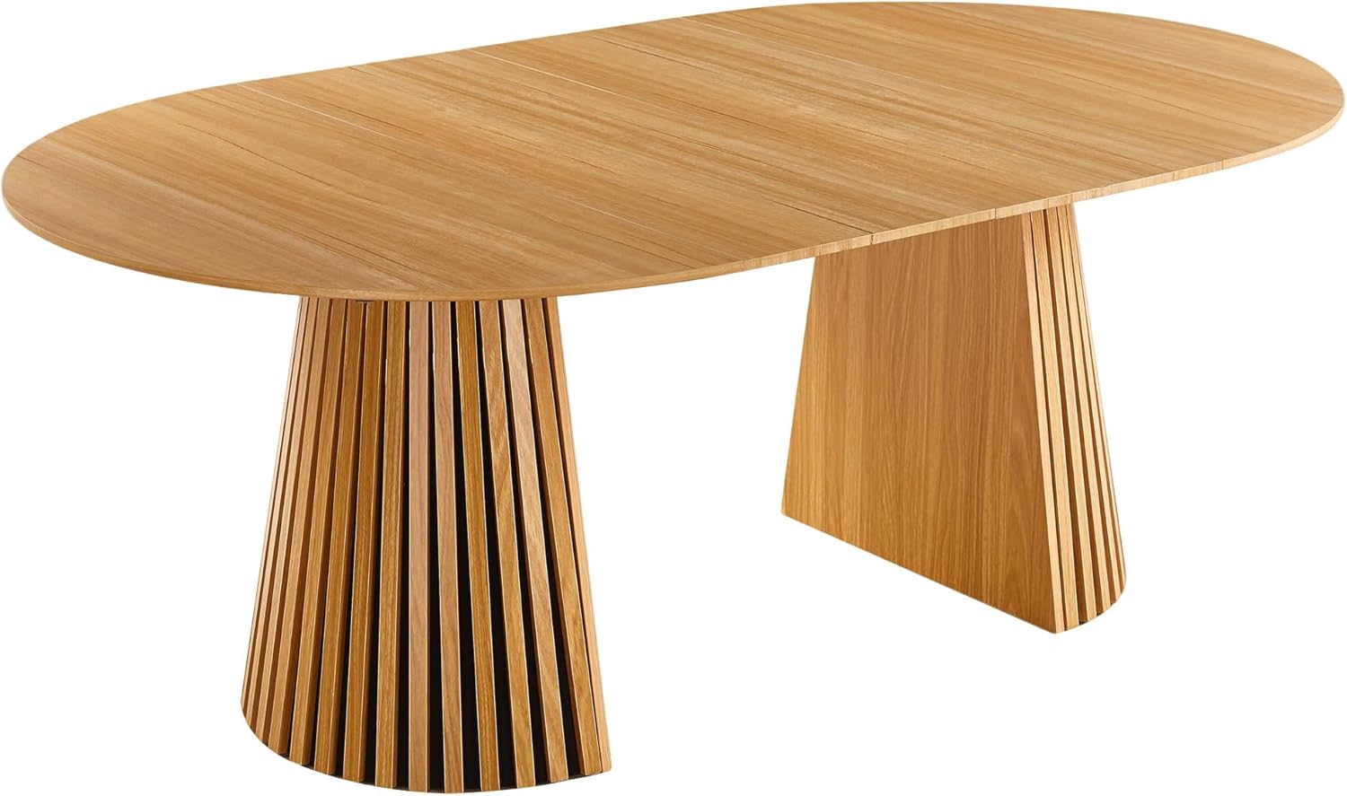 Extendable Table Mid-Century Modern Pedestal Table, Multi-Functional Dining Table for 6-10 People & Large Coffee Table,47.24-78.74INCH Length
