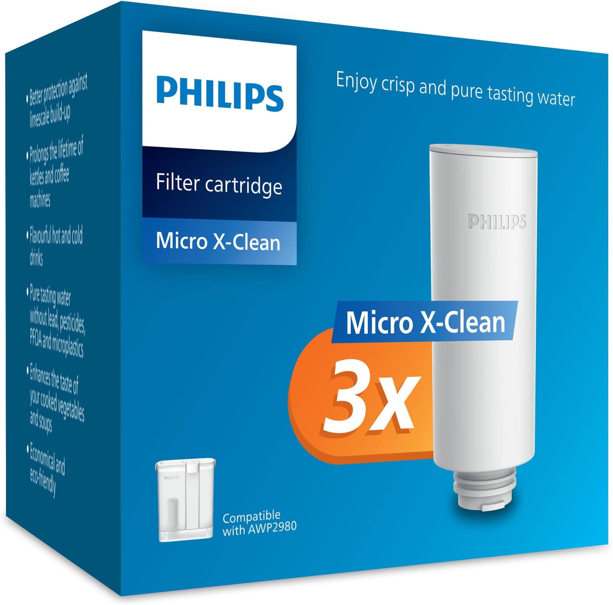 Lot De 4 Cartouches Filtrantes Pour Robinet Philips AWP305/10 - Filtres à Eau De Remplacement X-Guard
