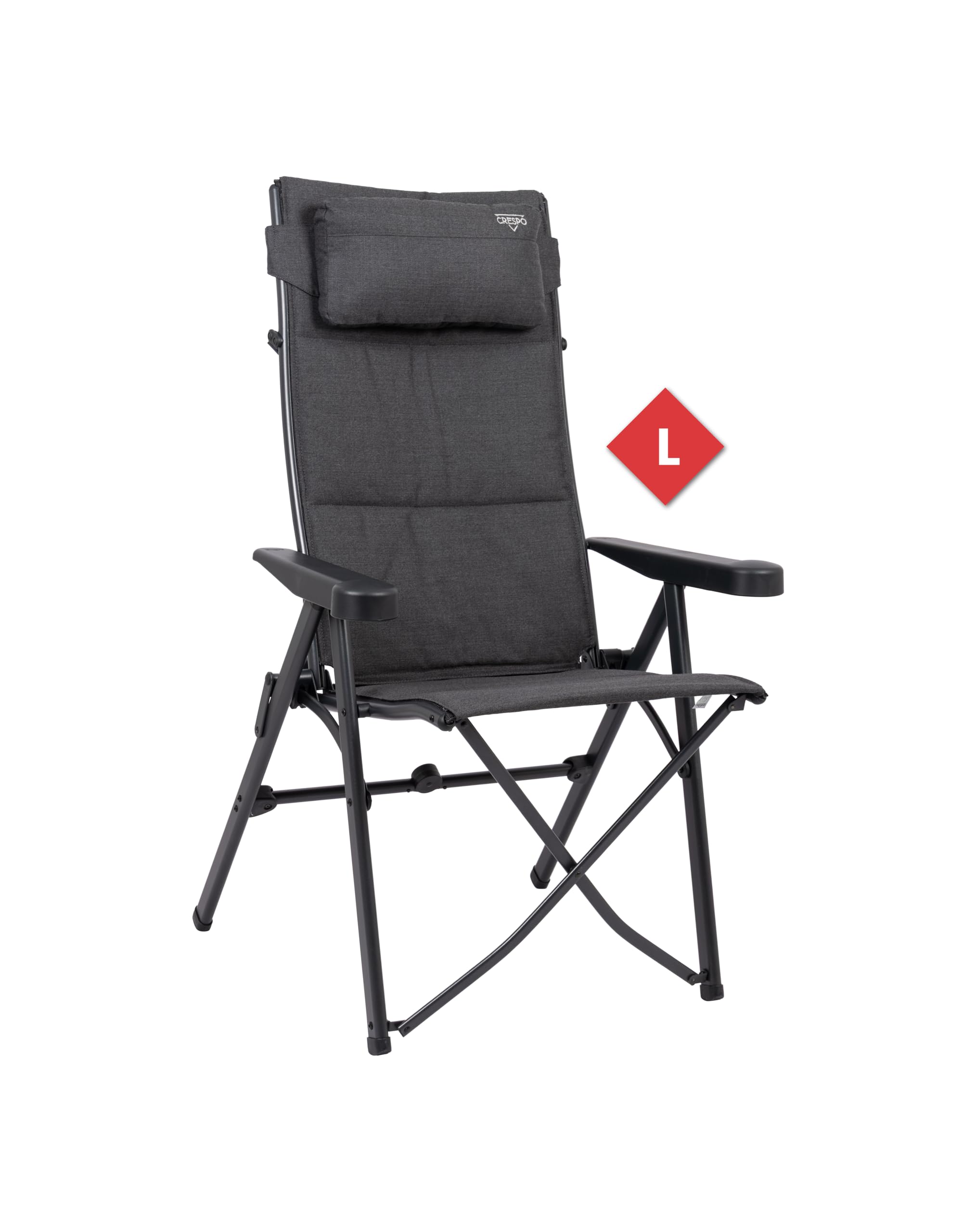 CRESPO - Silla plegable - AP/740 - Tex-Comfort - Gris, prodotto per uso quotidiano