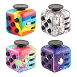 Fidget Cube for Adults, 4-Pack Cube Fidget Anxiety Relief, Silent & Audible Fidget Cube for Anxiety Relief, Handheld Sensory Toy for ADD/ADHD/OCD, Focus & Relaxation