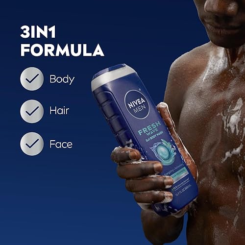Vista 42 de Jabón corporal Nivea para hombres, 16.9 onzas (paquete de 3), paquete de de 3