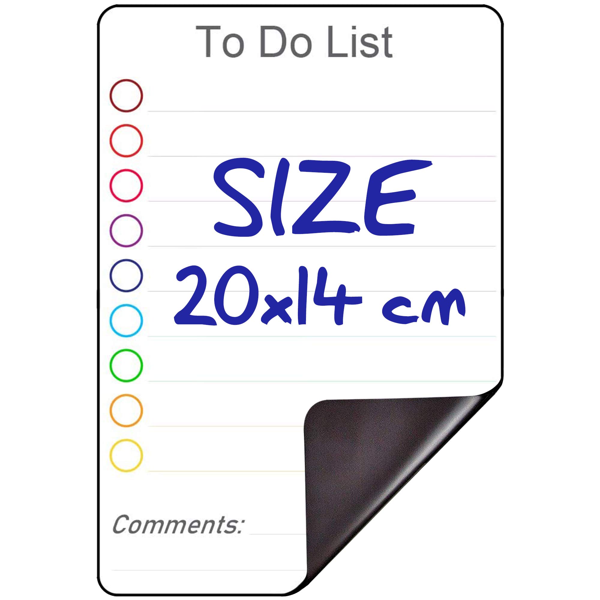 IRICUS A5 Dry Erase Magnetic to Do List for Fridge 20x14 cm - Shopping List - Grocery List - Chores List Memo Board - Magnetic Small Dry Erase to Do List for Refrigerator
