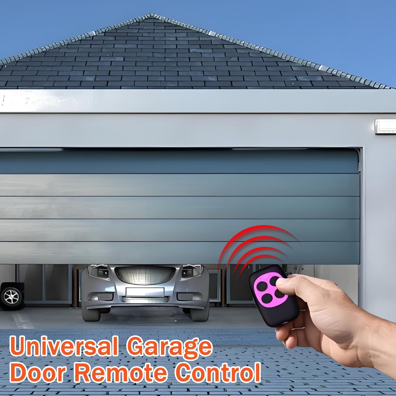 8 Pieza Mando Garaje Universal 433.92 Mhz Duplicador Mando Puerta Garaje Universal Clonar Mando Clonador a Distancia, Abridor de Puerta Código Fijo Autoaprendizaje Con 8 llavero