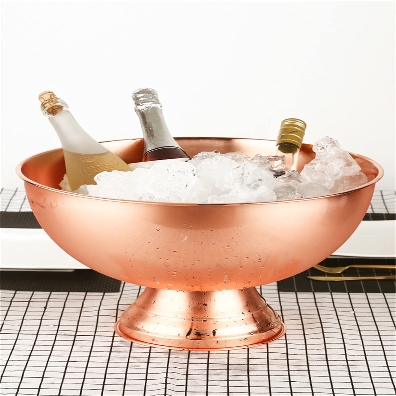 Cubo de hielo de acero inoxidable, mantiene las bebidas frías, perfecto para fiestas y entretenimiento