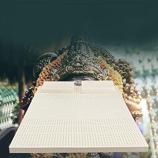 NaKeah Medium Firmness Latex Mattress, 7 Zones Massage - Natural Orthopaedic Mattress with Removable Cover Honeycomb Pores,2.5cm,180x220cm