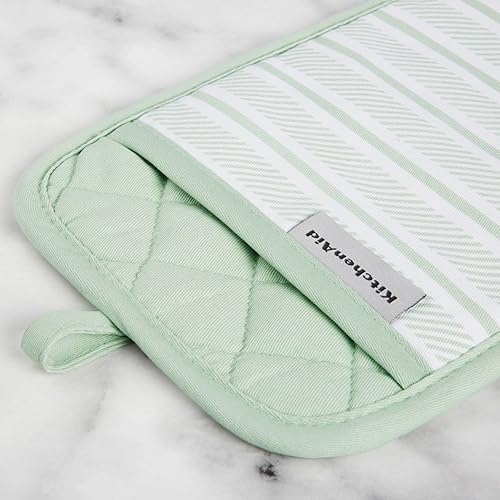 Miniatura 3 de KitchenAid Albany - Juego de 2 soportes para ollas, color pistacho, 7 x 10 pulgadas