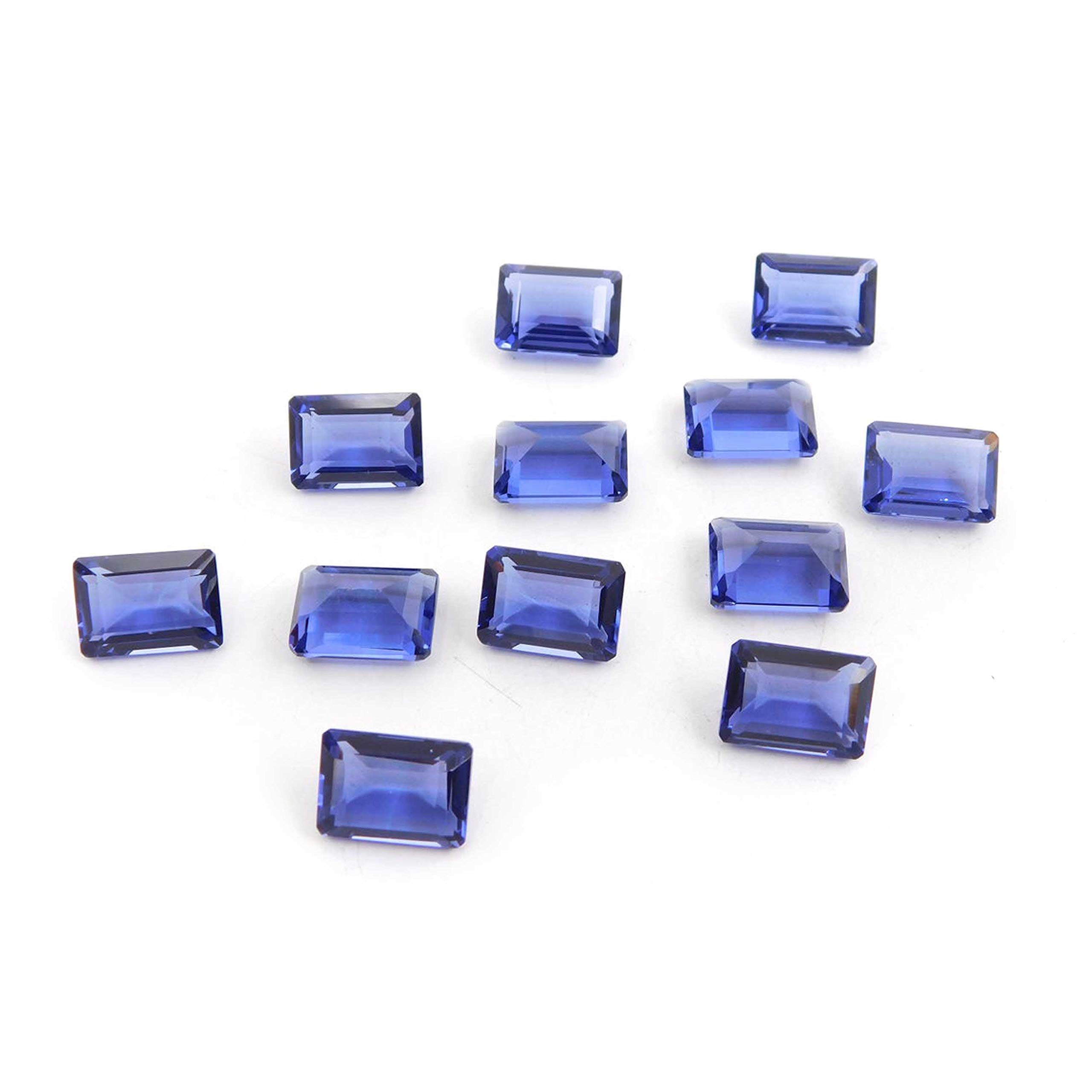 Lot de 200 pièces Naturel Tanzanite 6X4mm Forme octogone À Facettes Coupe En Vrac Pour La Fabrication De Bijoux | Qualité AAA calibrée taille 1MM à 10 mm Forme octogone pierres semi-précieuses