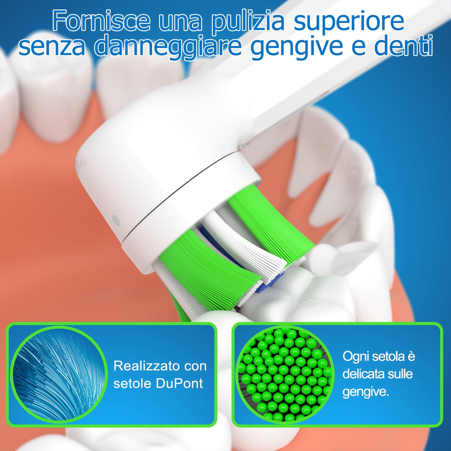 CREMODUL Testine di Ricambio Compatibile con Oral b IO 2/3/3S/3N/4/4N/5/5N/6/6N/7/7N/8/8N/9/9N/10/My Way Spazzolino Elettrico, 8 Unità Bianco