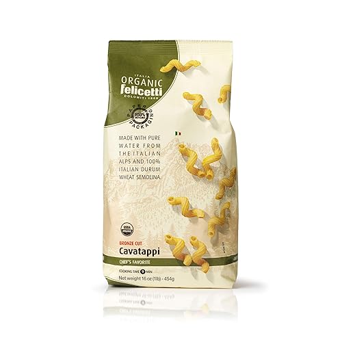 Organic Felicetti Cavatappi Pasta italiana sin OMG, 16 onzas (16.01 oz), paquete de 2