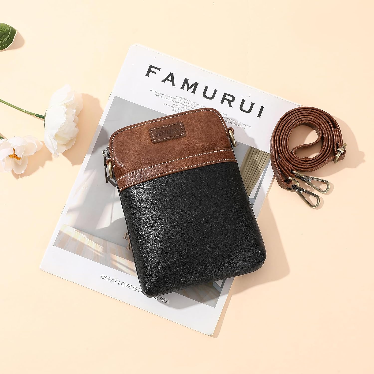 SENDEFN Cell Phone Purses for Women Small Crossbody Bag Shoulder Handbag with Adjustable Strap - Image 3