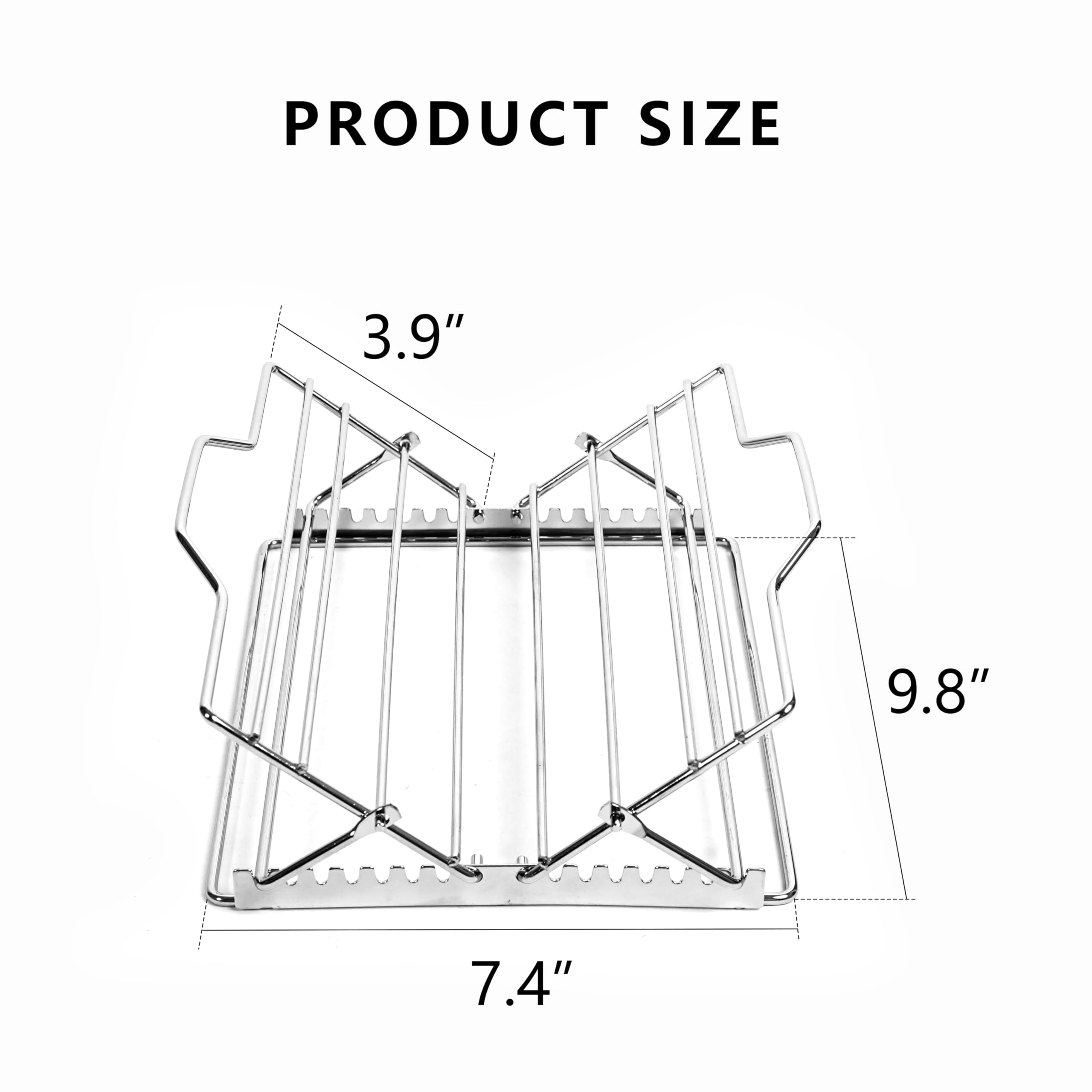 ICEICE Adjustable Roasting Rack Insert for Turkey & Meat - Non-Slip Cooling & Resting Rack, Fits Roasting Pans - Dishwasher Safe