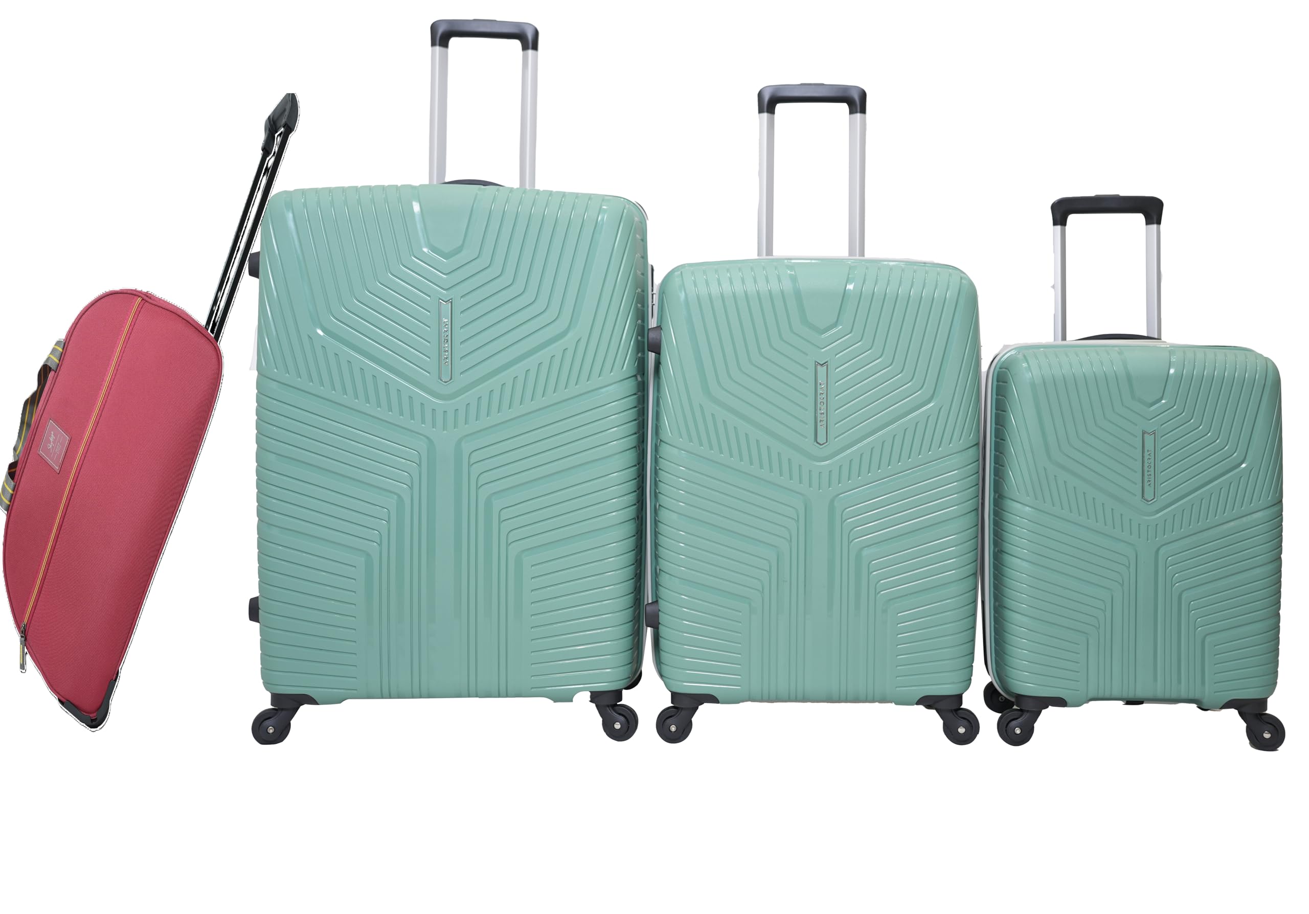 vip Aristocrat 4 pcs 55, 66 & 76 Cm Hard Polypropylene 4 Wheels Lightweight Luggage Set of 3 Trolley Suitcase and 52 Cm Duffle Bag with Combination Lock,5 Years International Warranty (Slate Grey)-picture-41