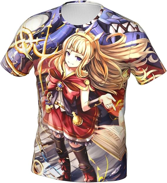 Amazon Co Jp Jietong カリオストログランブルーファンタジー Tシャツメンズ 半袖 夏服 カッコイイ ゆったり 快適 カジュアル 吸汗 速乾 丸首 カットソー インナーシャツ Black ファッション