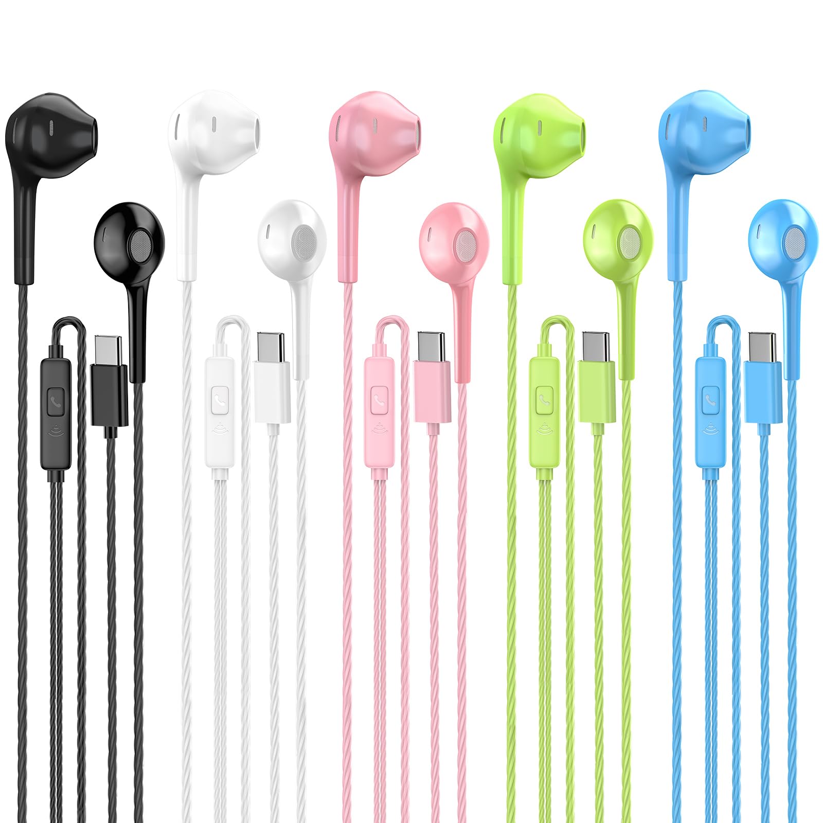 Jogteg USB-C Earbuds 5-Pack