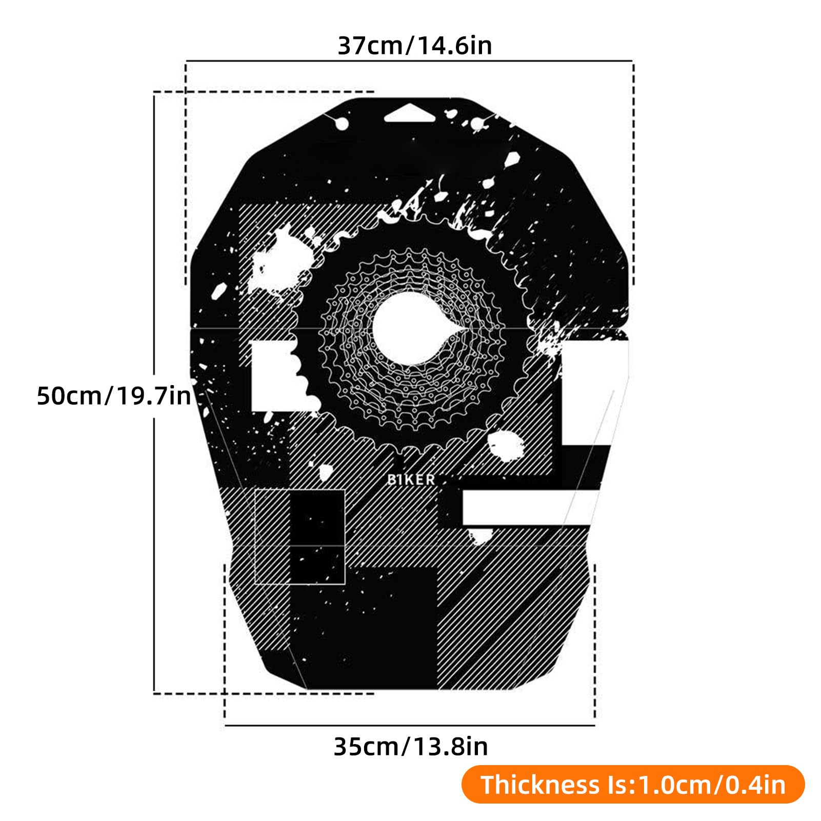 ciciglow Couvercle de Frein à Disque de Vélo, Huile Gardée à Cyclisme Système de Freinage Nettoyant Protecteur de Vélo pour L'entretien et le Lavage avec 10 Mm D'épaisseur (BLACK)