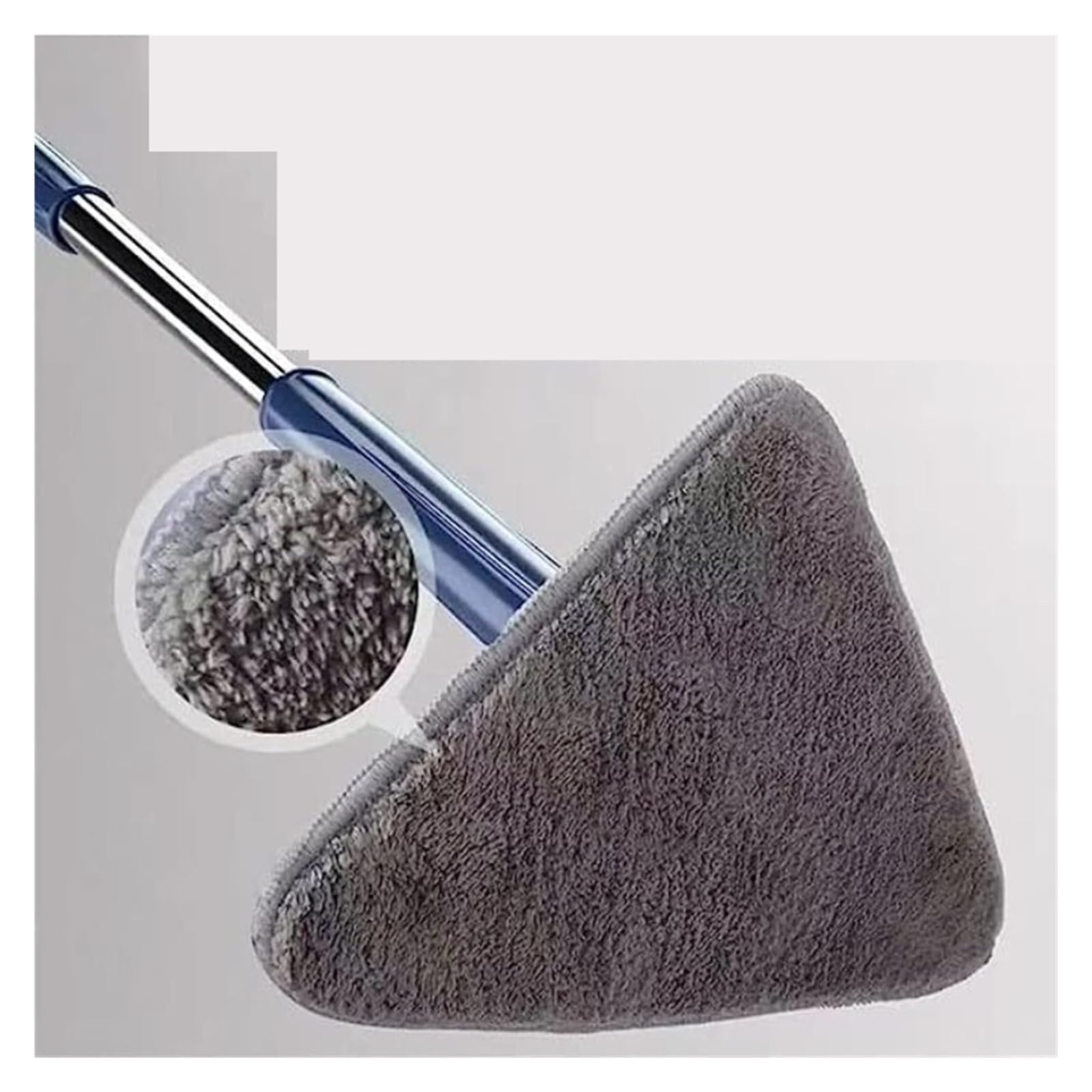 Trapeador De Limpieza Ajustable Giratorio De 360 ​​​​° Triangular Piso De Techo Compatible con Herramienta De Limpieza De Microfibra Autodrenante for Limpiar Azulejos Y Paredes(Black)