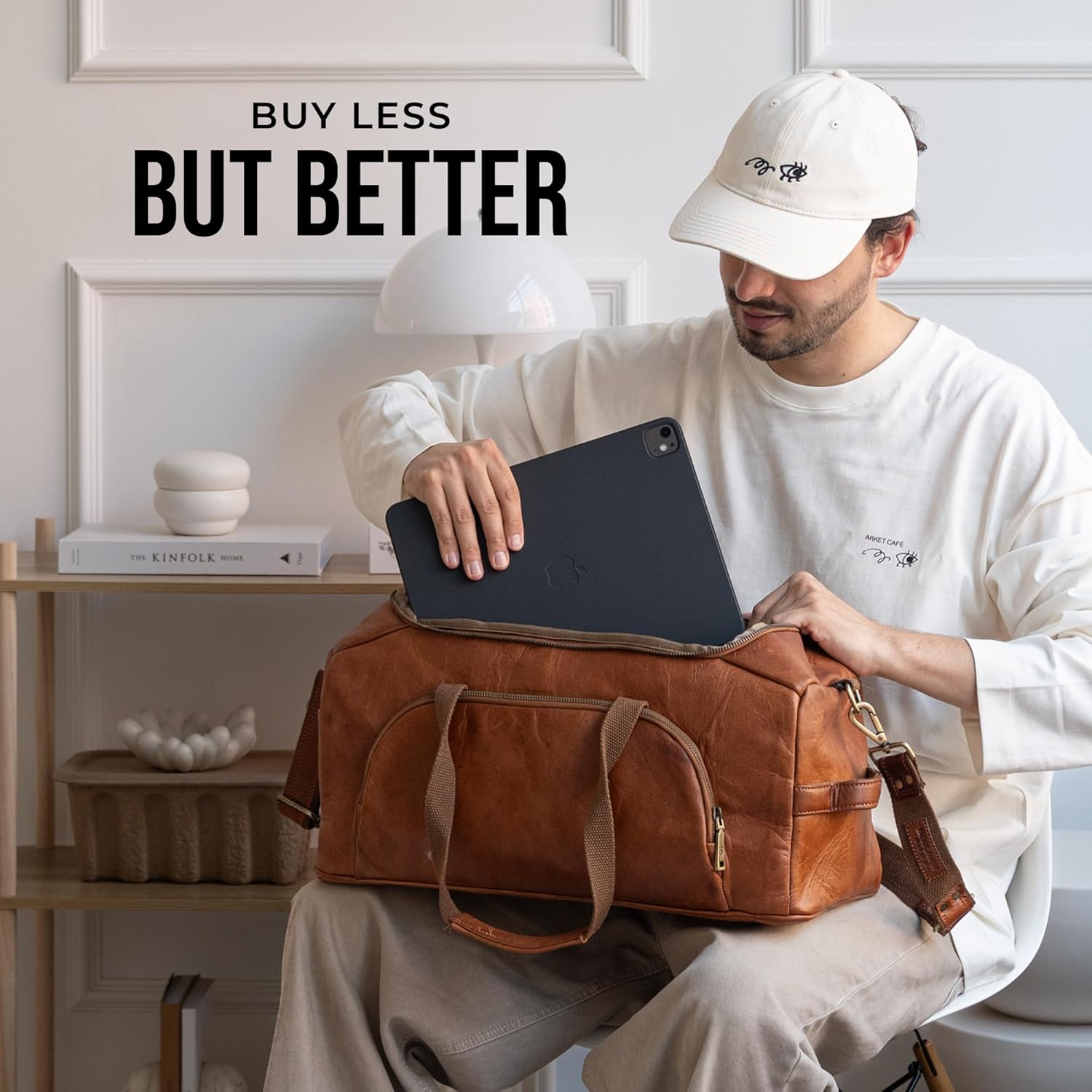 Berliner Bags Vintage Genuine Leather Duffle Denver M for Travel or the Gym, Weekender Bag, Overnight Bag for Men and Women - Brown - Image 8