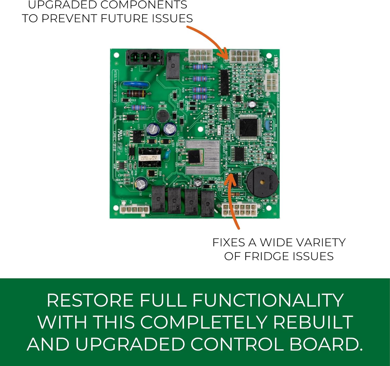W10219463 W10219462 Refrigerator Control Board Compatible With Whirlpool Kitchenaid Jenn-Air Kenmore Bosch Thermador Refrigerator Fridge Control Board WPW10219463 WPW1029462