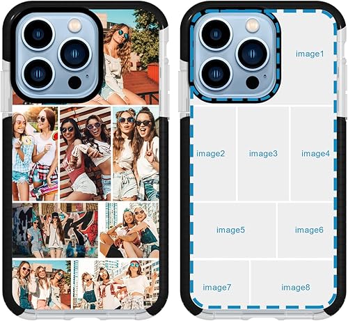 Funda de teléfono personalizada para iPhone 16, 15, 14, 13, 12, 11 Pro Max Plus, collage de fotos personalizadas con múltiples imágenes, resistente