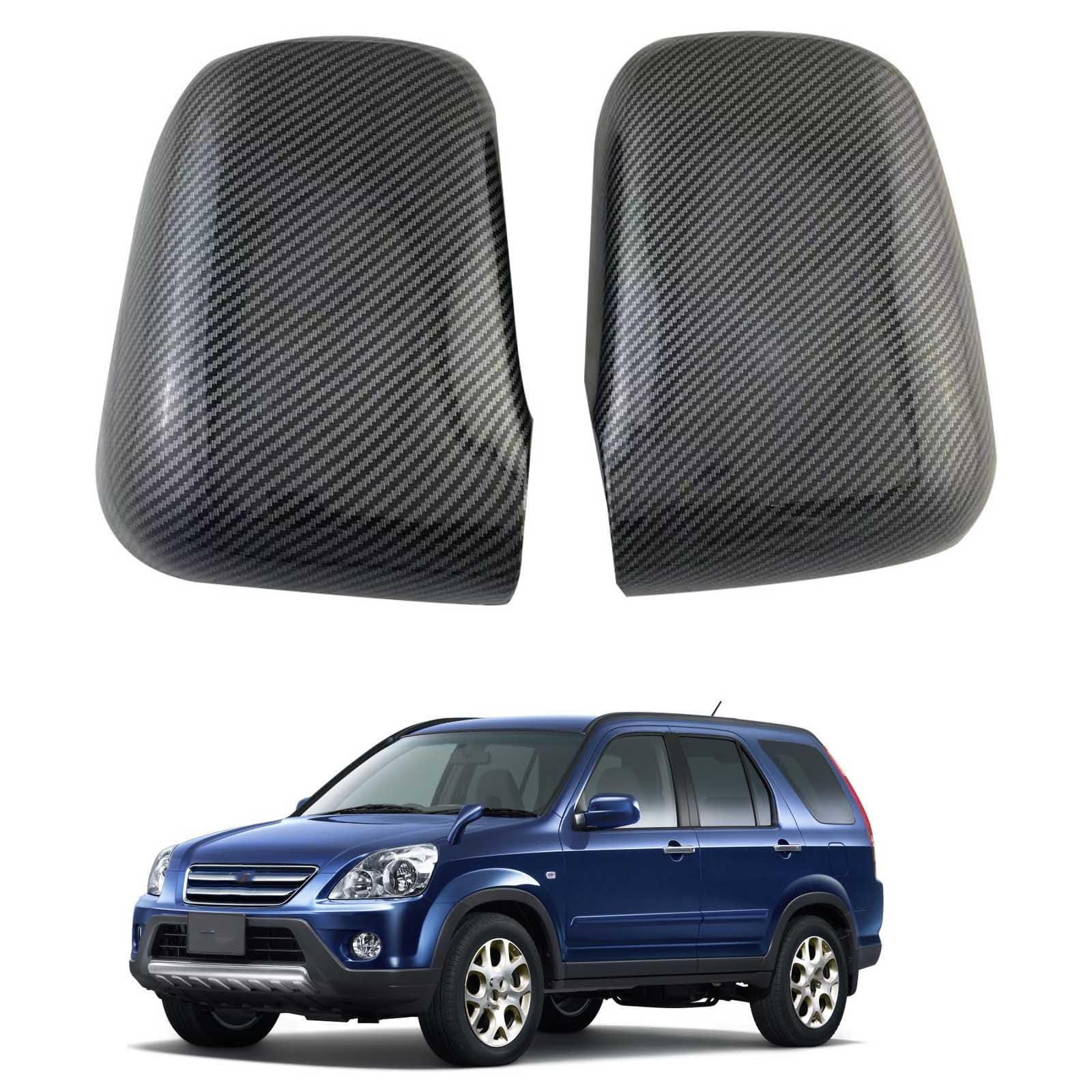 PAPEP Door Mirror Cover Caps for CRV 1992-2001, Left Right Side Wing Rearview Mirror Cover Lid 2 Pieces Exterior Styling Accessory,plating