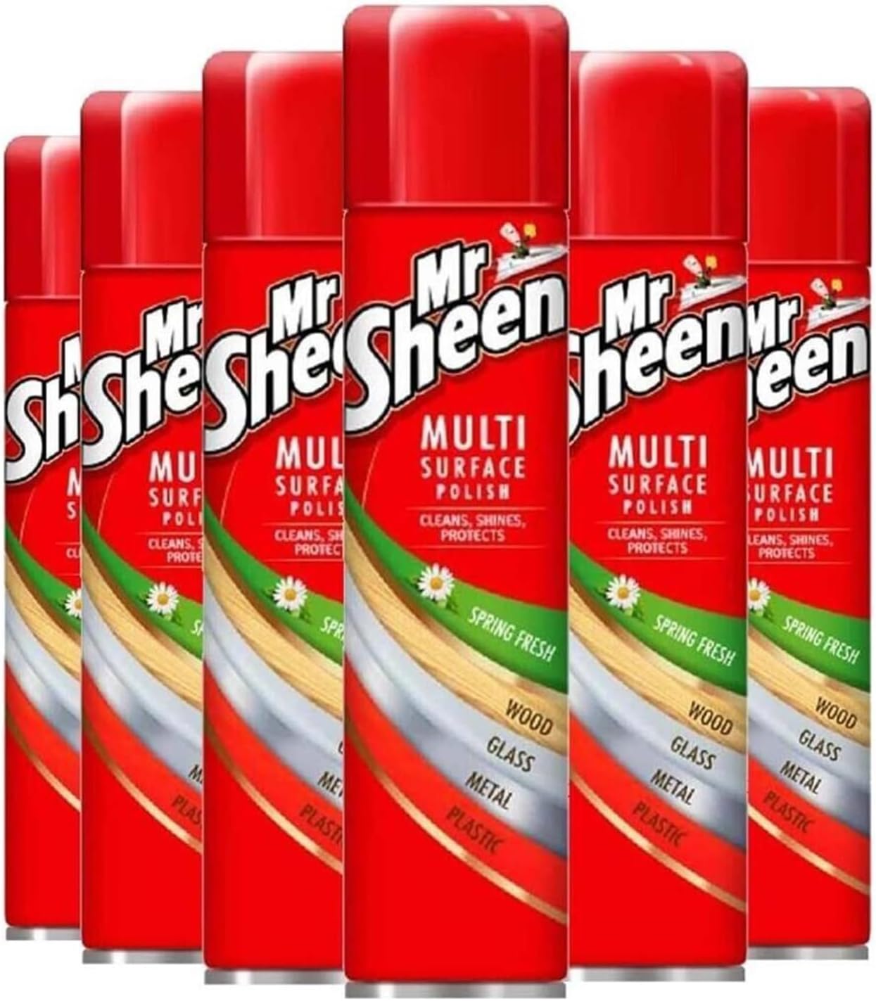 Mr Sheen Original Multi Surface Polish 300 ml (Pack of 6) Amazon.co