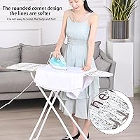 Vista 5 de Tabla de planchar de tamaño completo, tabla de planchar con soporte de plancha, tablas de planchar pequeñas de altura ajustable para espacios