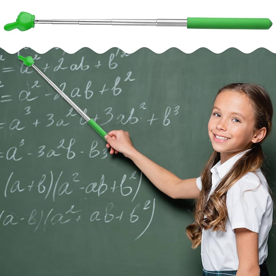 DSLSQD 5 Pieces Teacher Pointer Stick, Retractable Finger Pointer Stick Teacher Pointer For Classroom Finger Reading Tool Teacher Must Have Hand Touch Stick For Teacher Classroom Accessories