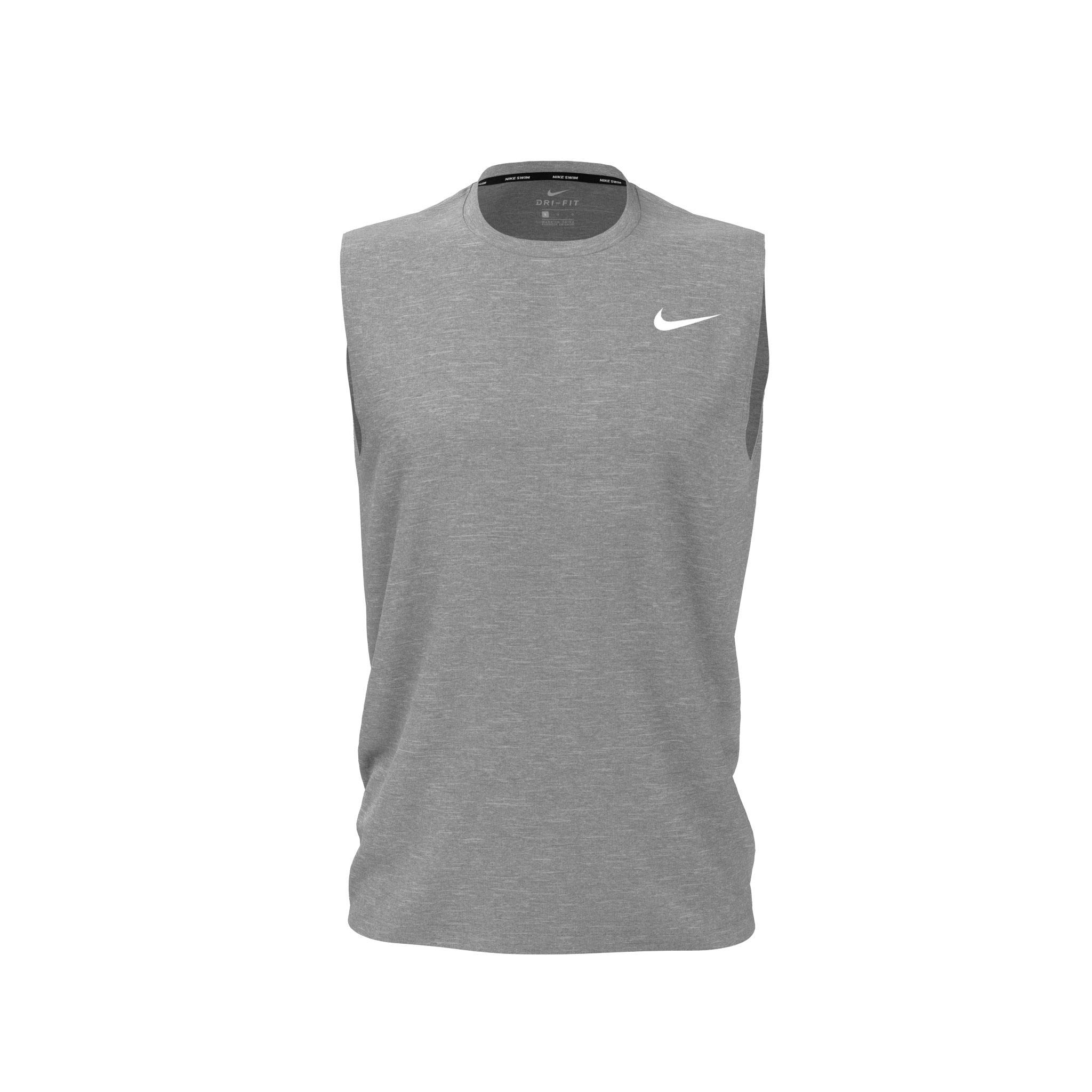 Nike Swim Men's Heather Sleeveless Hydroguard, Particle Grey - 4XL
