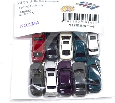 Amazon Nゲージ 人形 ミニカー ランダム セット 人形１００体 ミニカー10台 1 150 スケール ジオラマ 鉄道模型 建築模型等 にどうぞ 鉄道模型 通販