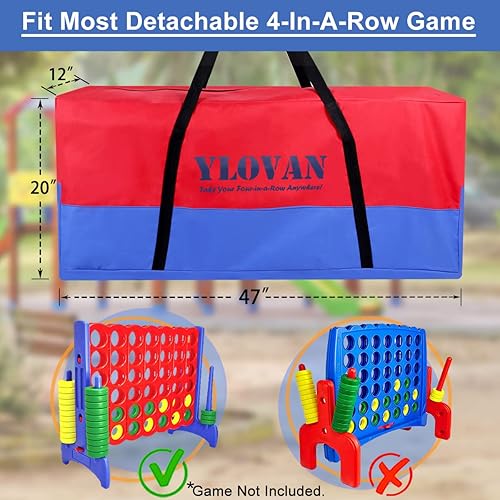 Miniatura 2 de YLOVAN Bolsa de almacenamiento gigante para juegos Jumbo 4 en una fila, bolsa de transporte grande y resistente para transportar fácilmente el